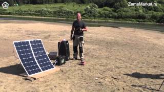 Видео - Мобильное бесплатное электричество (220 вольт) из солнца. Супер-чемодан туриста.