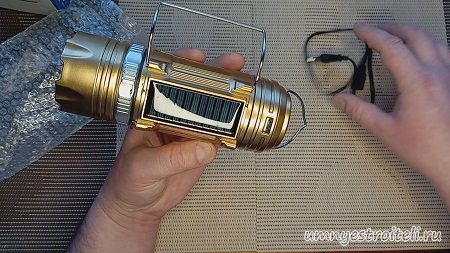 Multifunctional solar camping lamp GSH 9688 подзарядка от солнечной батареи